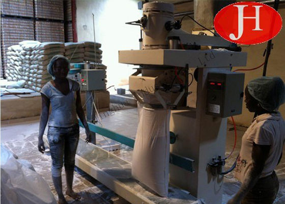 Pesaje de la cadena de producción de empaquetado del almidón de mandioca 50kg